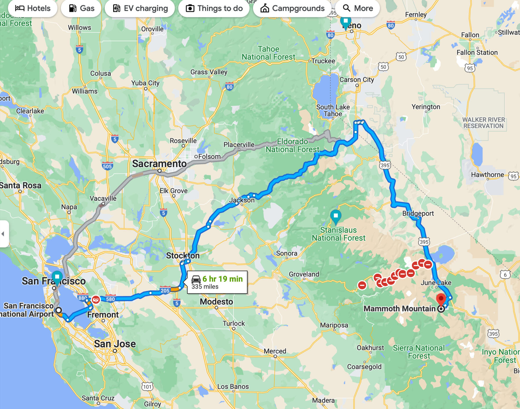 Bay Area to Mammoth